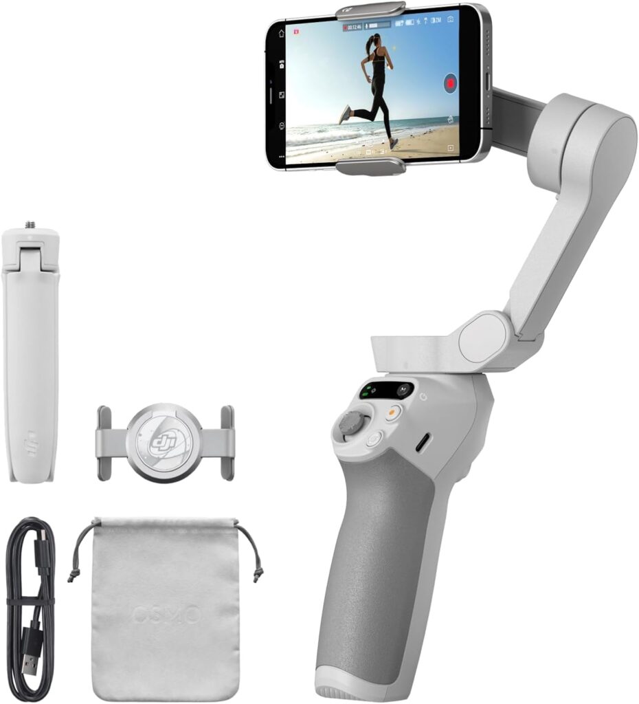 DJI Osmo Mobile SE, 3-Axis Phone Gimbal, Portable and Foldable, Gimbal Stabilizer for iphone, Andriod, ShotGuides, ActiveTrack 6.0, Vlogging Stabilizer for Youtube, TikTok, Travel DJI Osmo Mobile SE, 3-Axis Phone Gimbal, Portable and Foldable, Gimbal Stabilizer for iphone, Andriod, ShotGuides, ActiveTrack 6.0, Vlogging Stabilizer for Youtube, TikTok, Travel