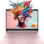 HP Portable Laptop (Include 1 Year Microsoft 365), 14’’ HD Display, 16GB RAM, 64GB eMMC, Intel Quad-Core N4120, Student and Business, Webcam, HDMI, Wi-Fi, RJ-45, Windows 11 Home, Pink