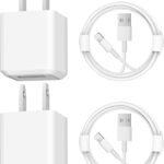 iPhone Charger [2-Pack] USB Wall Charger Block and 6FT USB Fast Charging Cable Compatible with iPhone 14/14 Pro/14 Pro Max/14 Plus/13/12/11/Mini/XS/Max/XR/X/8/7/SE
