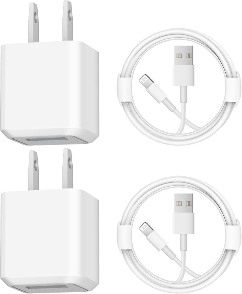iPhone Charger [2-Pack] USB Wall Charger Block and 6FT USB Fast Charging Cable Compatible with iPhone 14/14 Pro/14 Pro Max/14 Plus/13/12/11/Mini/XS/Max/XR/X/8/7/SE