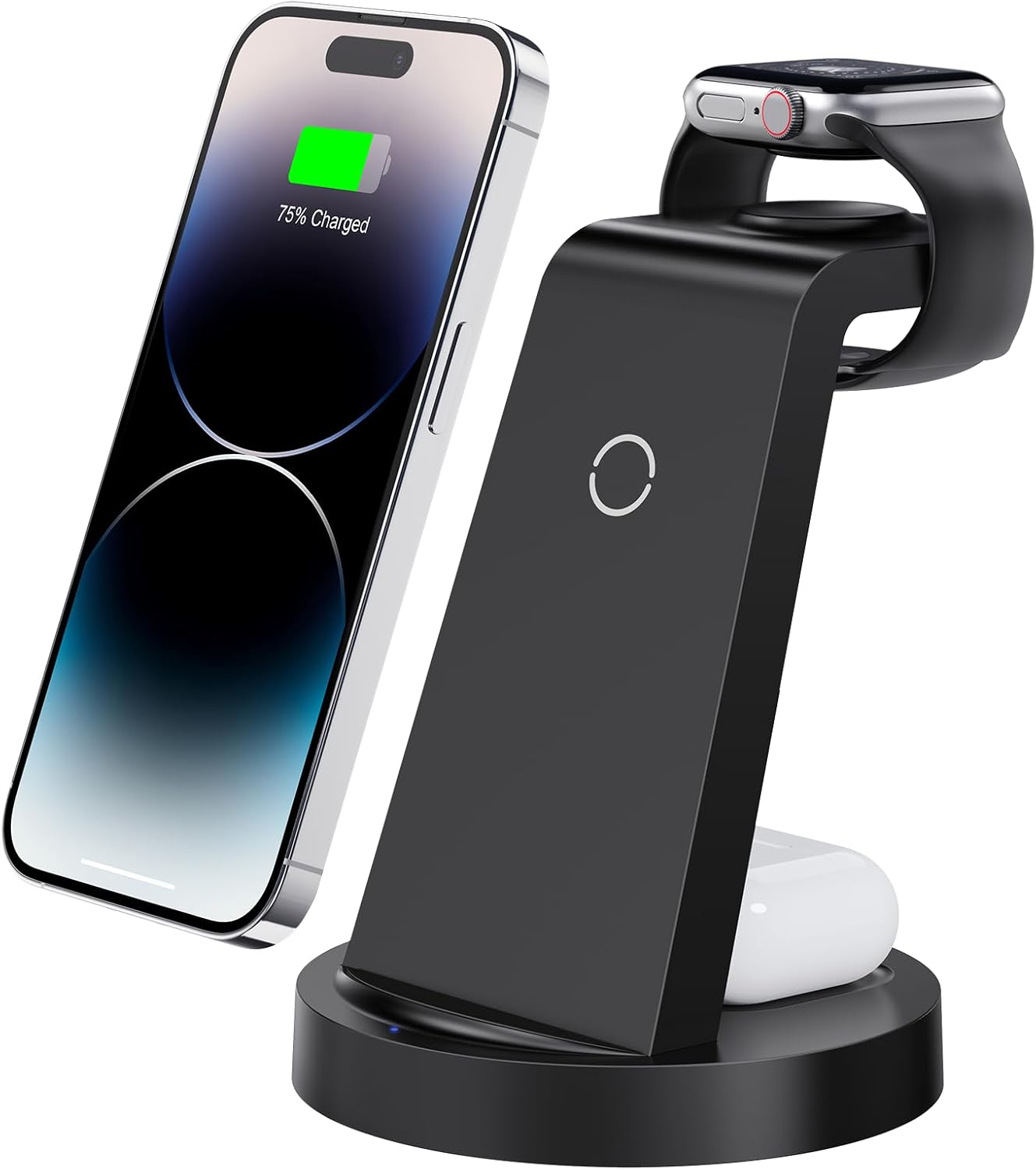 3 in 1 Charging Station for iPhone, Wireless Charger for iPhone 16 15 14 13 12 11 X Pro Max & Apple Watch – Wireless Charging Station for AirPods 4 3 Pro