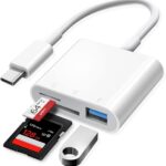 USB C SD Card Reader, Oyuiasle USB C to SD Card for iPhone 15 16/iPad/Mac/Laptop, USB-C/Type C Memory Card Adapter for iMac, iPad Pro Air Mini, MacBook Pro Air,Galaxy,MicroSD/SD