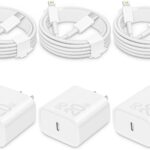 i Phone Charger Fast Charging-20W USB-C Wall Charger Block with 6 Ft Charger Cord [MFi Certified] Compatible with IP 14/13/12/11/X Series, i Pad & More [3Pack]