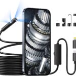 [Dual-Lens] Endoscope Camera with Light, 1920P Borescope Camera with 8+1 Adjustable LED Lights, Semi-Rigid Cable 16.5FT, IP67 Waterproof for iPhone, iPad, Samsung,Cool Gadgets for Men